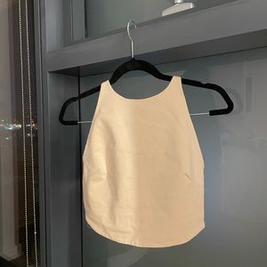 ZARA backless beige top